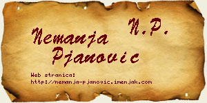 Nemanja Pjanović vizit kartica